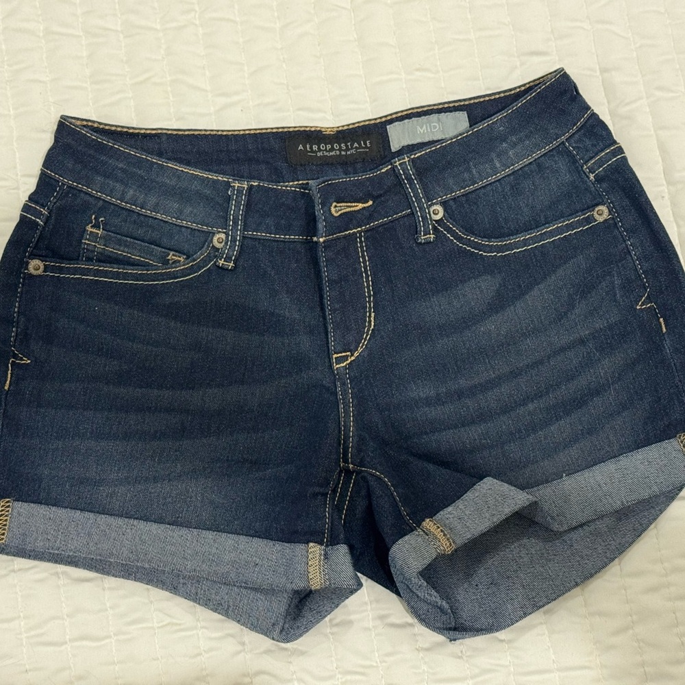 Aeropostale Dark Blue Denim Shorts